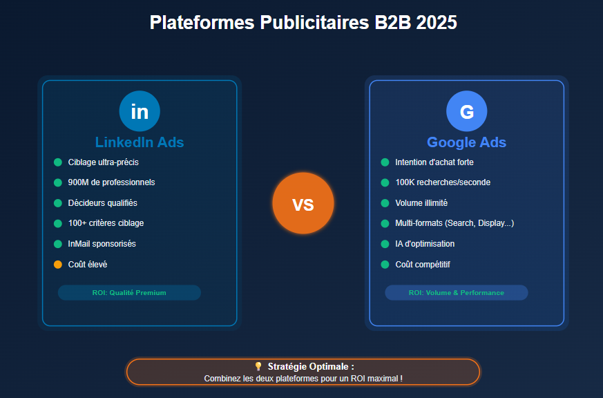 linkedin ads contre google ads